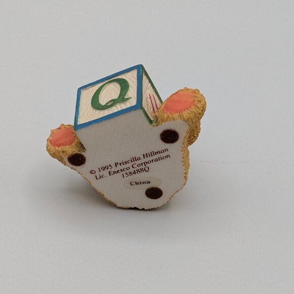 Cherished Teddies Bear with ABC "Q" Block (158488Q) 1995 - Picture 7 of 10